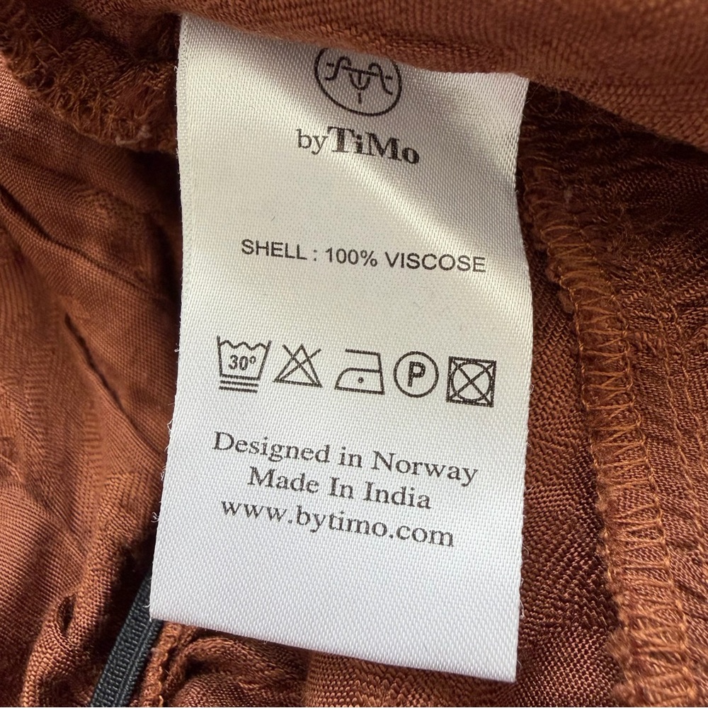NWT ByTimo Jacquard Chocolate Brown Floral Ruched Ruffled Georgette Mini Dress - Picture 12 of 15